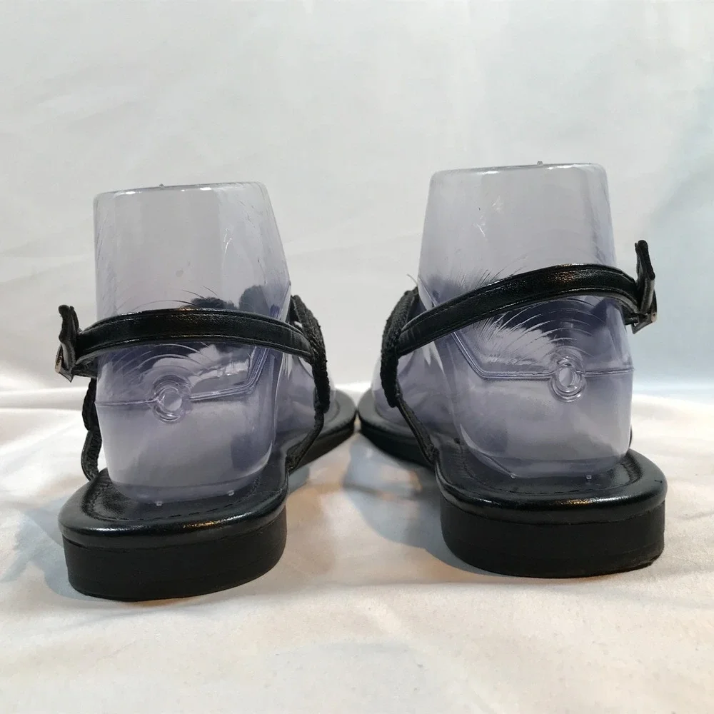 Lascana Braided T Strap Adjustable Buckle Closure Sandals‎ Womens US 8 EU 39.5